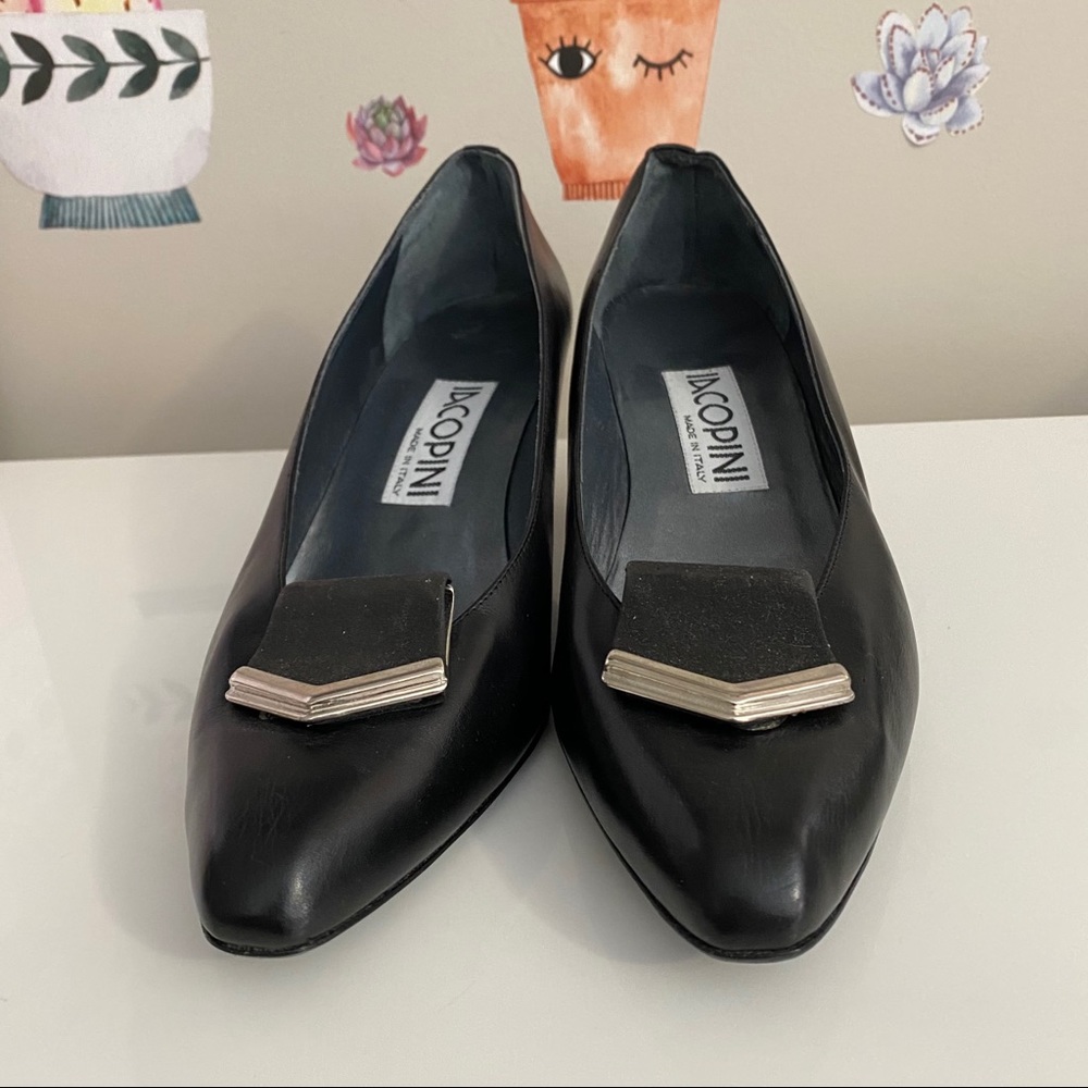 💜4/$20 VINTAGE made in Italy Leather Pumps Heels - Picture 5 of 9
